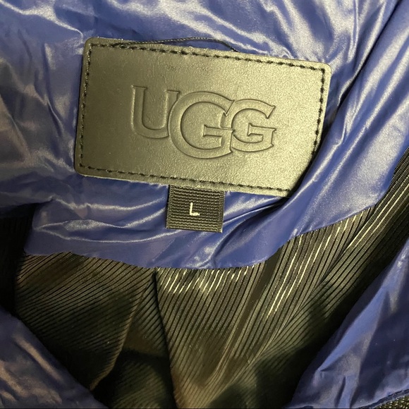 UGG | Valerie Belted Down Coat Nocturn Blue L NWT - Picture 4 of 16
